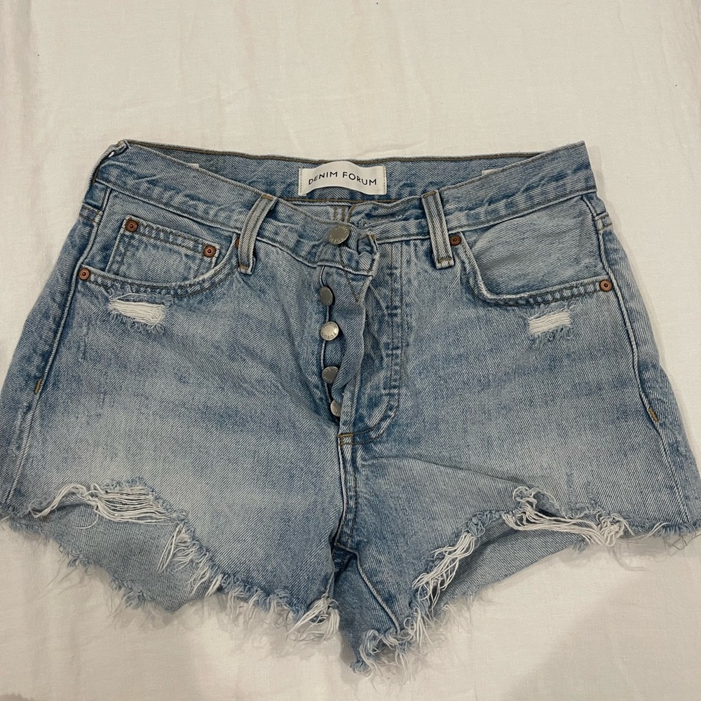 Aritzia Denim Forum Ex Boyfriend Shorts